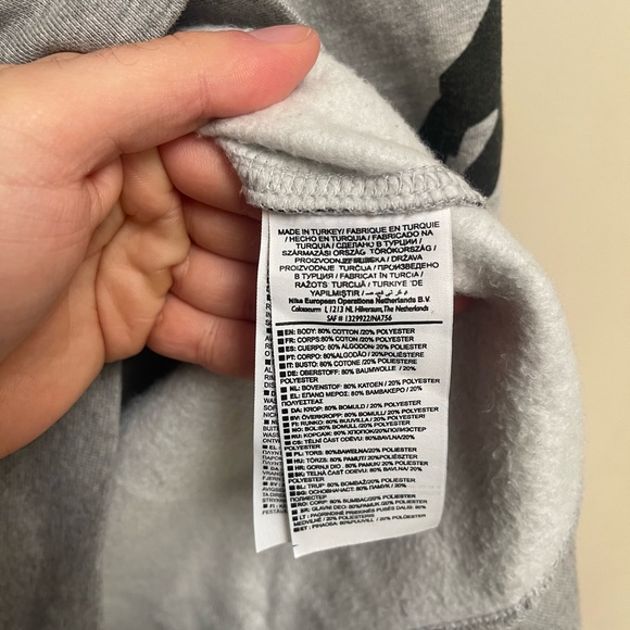 Nike Grey Camo Sweater zipper Hoodie size Medium - Picture 4 of 4